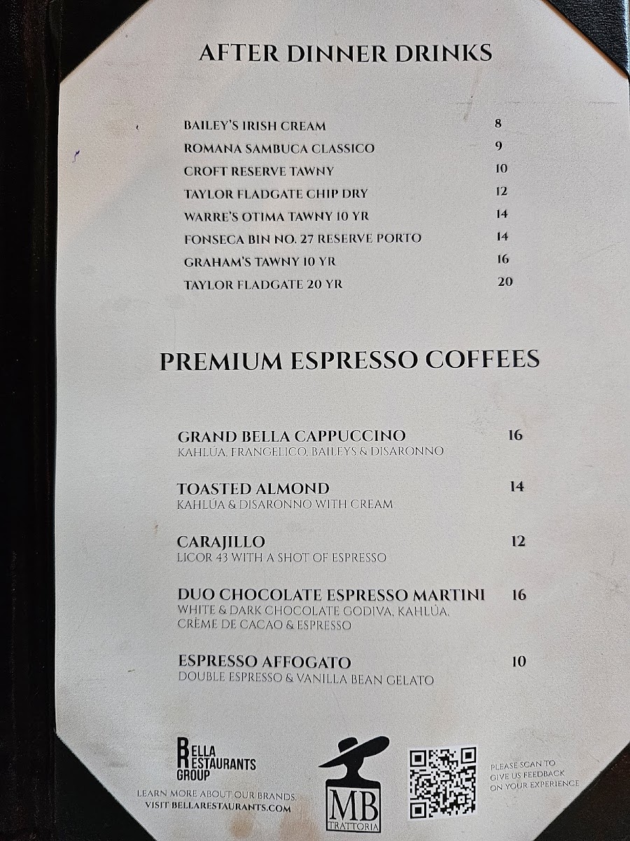 Mia Bella Trattoria Menu - Image 3