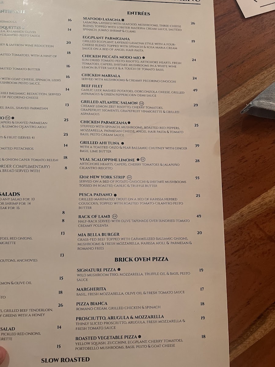 Mia Bella Trattoria Menu - Image 4