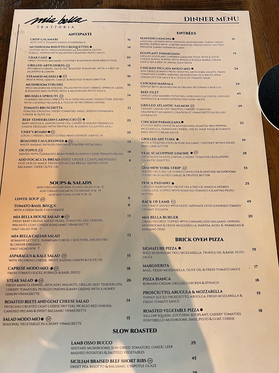 Mia Bella Trattoria Menu - Image 5